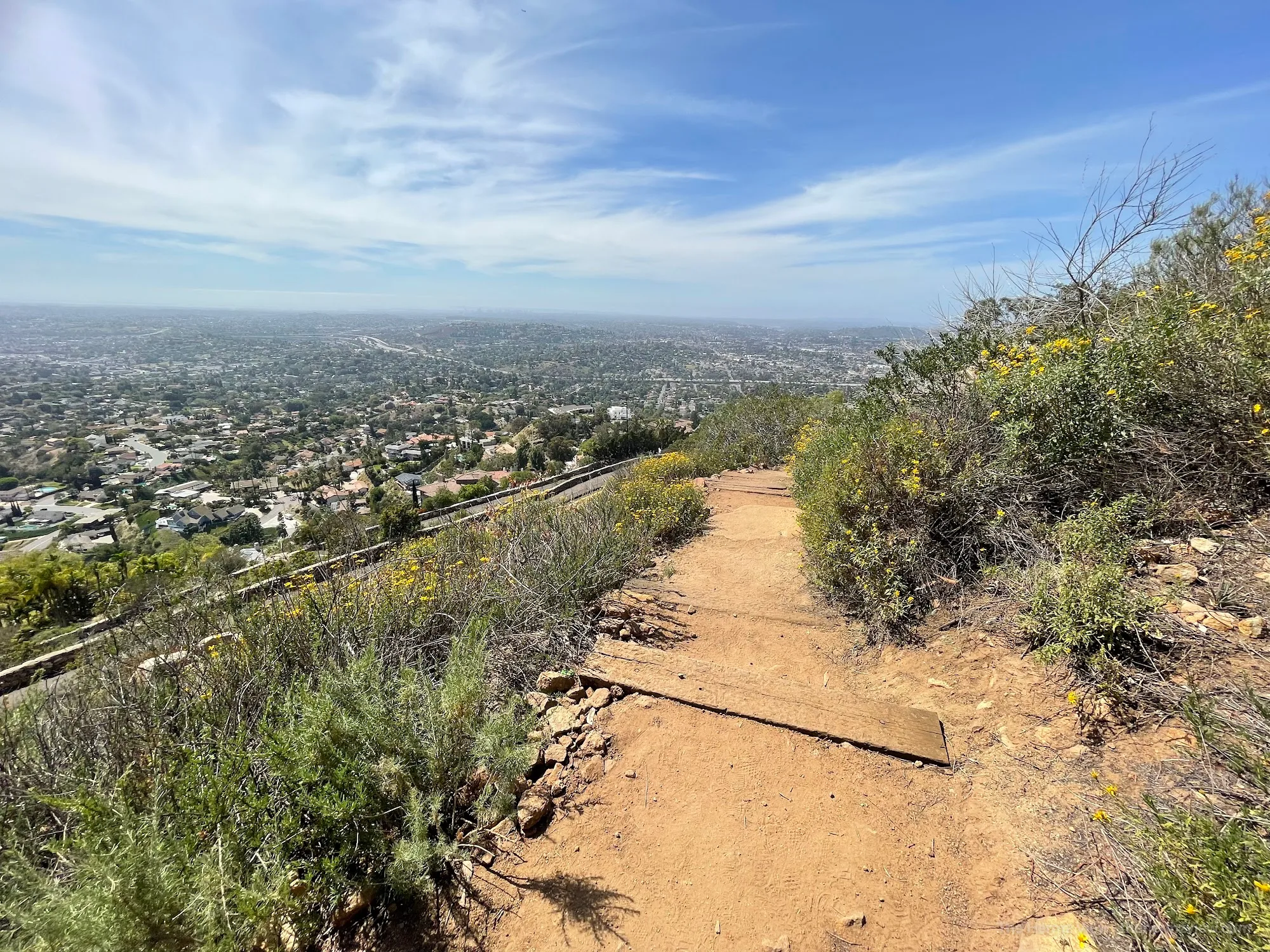 Quiet trail along the coastal bluffs