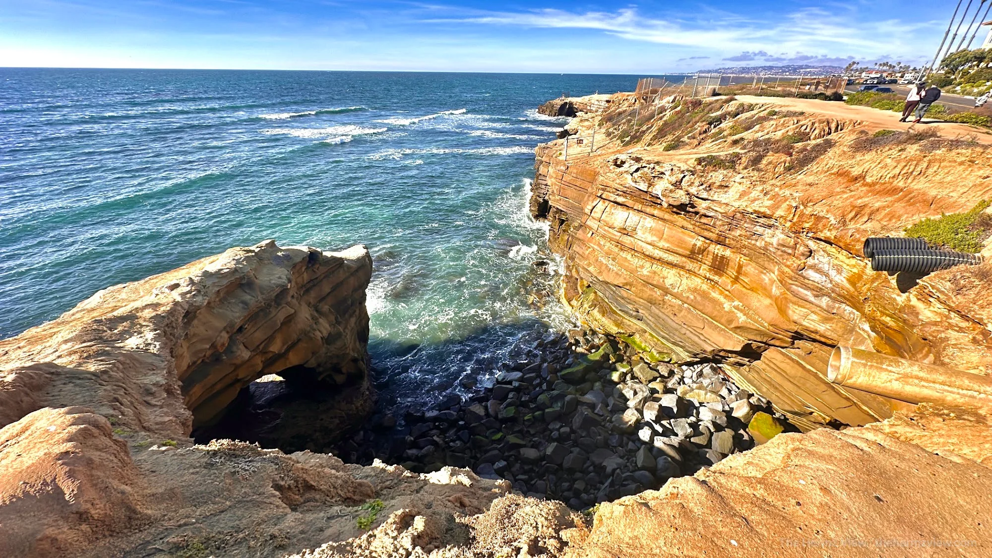 Rugged coastal cliffs at golden hour